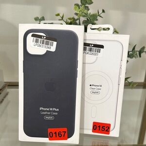 Apple iPhone 14 Plus Leather Case - Dark Gray